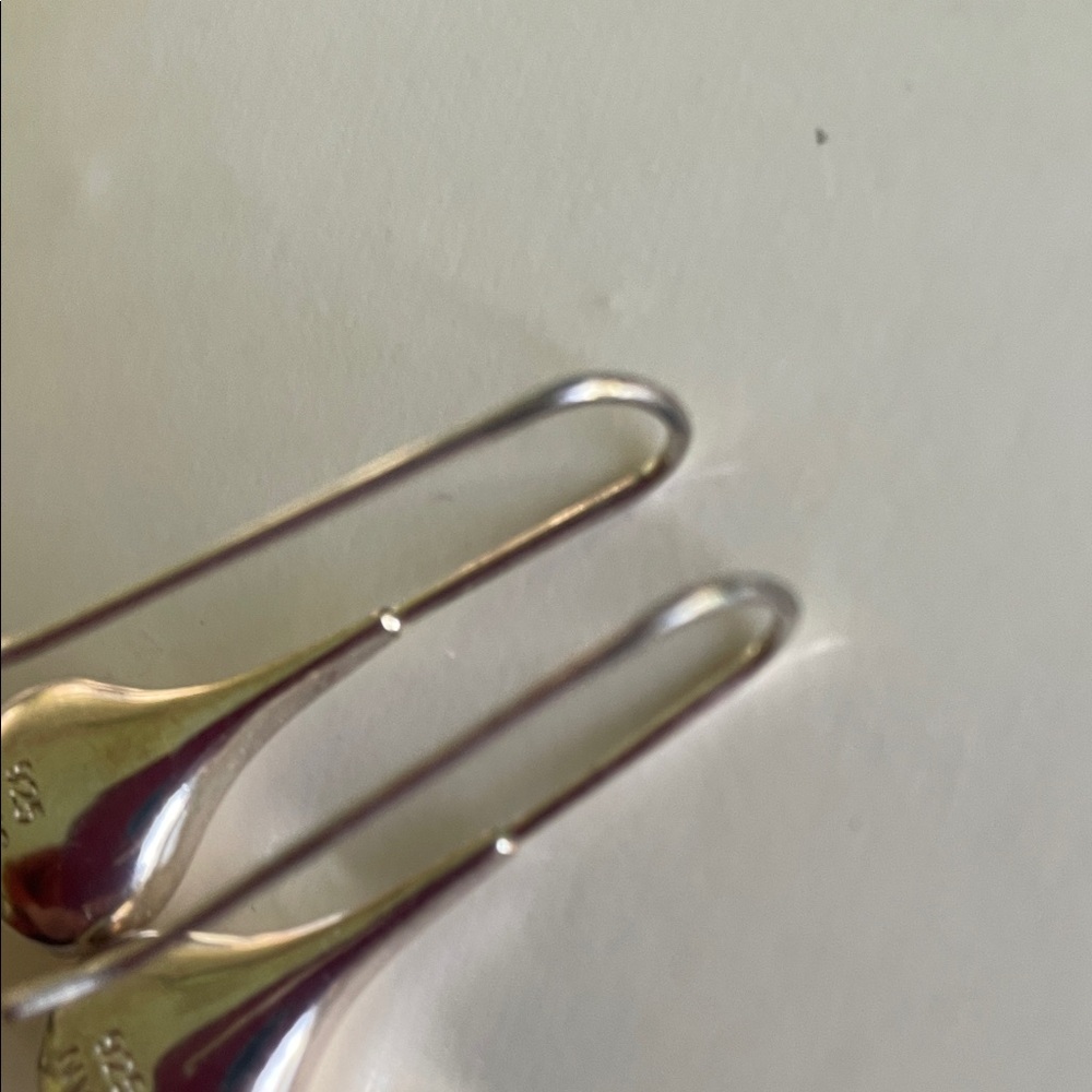 NVC 925 Sterling Silver Dangle Tear Drop Earrings Hook Modernist Signed Lot - Picture 5 of 7